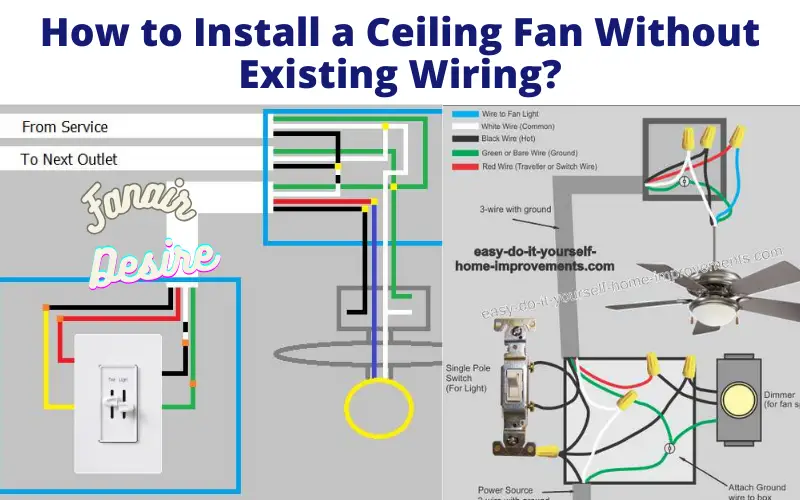 How to Install a Ceiling Fan Without Existing Wiring?